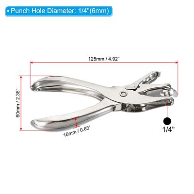 1/4 Single Hole Punch Handheld Hole Puncher Metal Paper Puncher, Silver  2pcs - Yahoo Shopping