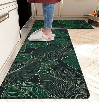 FRAMICS Boho Kitchen Rugs Set 2 Piece, Anti Fatigue Kitchen Mats