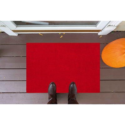 Waterproof Non-Slip Rubberback Solid Red Indoor/Outdoor Rug Ottomanson Rug Size: Runner 2' x 4