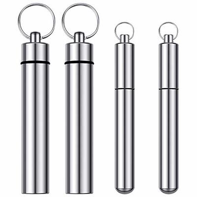 4 Pieces 2 Sizes Metal Portable Toothpick Holder, aluminum alloy Pocket  Toothpick Holder Aluminum Waterproof Case Toothpick Container with Keychain  for Outdoor Picnic and Camping (Silver) - Yahoo Shopping