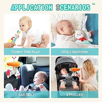 Montessori Toys for Babies 6-12 Months Baby Silicon Sensory Travel Pull  String Teething Toys for 3-6 Months 1 Year Old Hang on Stroller Crib Car  Seat