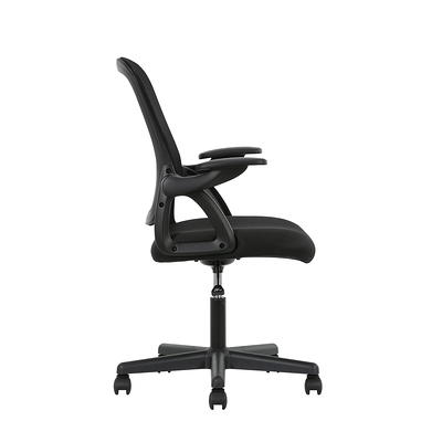 Mainstays Ergonomic Office Chair with Adjustable Headrest, Black Fabric, 275lb Capacity