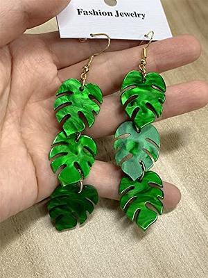 Green Palm Leaf Dangle Earrings for Women Girls Lightweight Resin Tropical  Green Plant Charms Drop Fish Hook Stud Earring Fashion Cute Halloween  Christmas Festival Ornament Jewelry Unique Gifts Nature - Yahoo Shopping