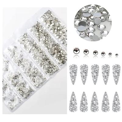 Briskbloom 1440PCS SS16 4MM Flatback Hotfix Rhinestones, Hotfix Crystals  for Crafts Clothes Shoes, Round Glass Gemstones (Crystal Clear/White) -  Yahoo Shopping