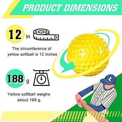 Practice Softball, Yellow, 12-Inch (One Dozen)