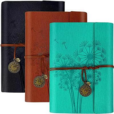 Leather Journal Notebook, Refillable Travel Journal for Women Girl