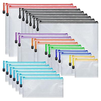 6 Pack Mesh Zipper Pouch Document Bag Waterproof Zip File