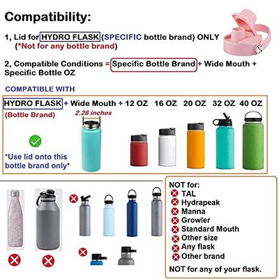 Spout Lid for Wide Mouth Sport Water Bottles, Perfect Chug Lid for 18 oz 32  oz 40 oz Wide Mouth Bottle Lid Replacement Cap 