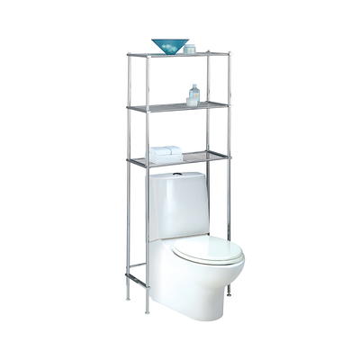 Organize It All Brown 4-Tier Wood Freestanding Bathroom Shelf (27.76-in x  41.14-in x 15-in)