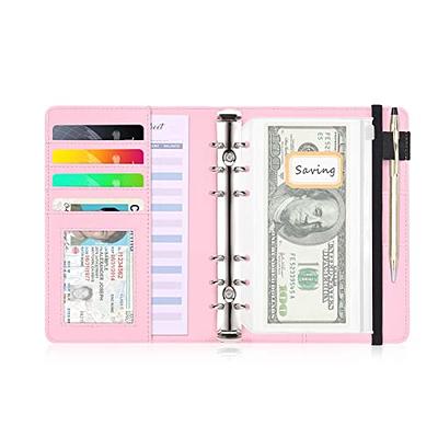 A6 Budget Loose-leaf Binder Notebook, 12 pièces Pu Leather Budget