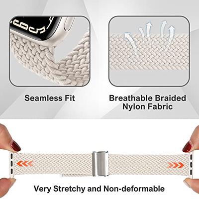 Braided Solo Loop Strap For Apple Watch Bands 40mm 44mm 45mm 41mm 42mm 38mm  Elastic Nylon Belt Bracelet iWatch Series 7 6 5 4 3 2 1 SE Wristbands 