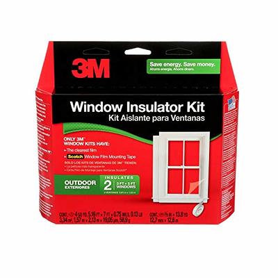 2 Sets Window Insulator Kit Strength Heavy Duty Insulating Film for Patio  Door Weatherproofing Window Insulation Film with Double Faced Adhesive Tape  for Heat and Cold Winter, 84 Inch x 118 Inch 