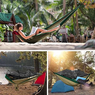 Single & Double Camping Hammock with Mosquito/Bug Net, 10ft