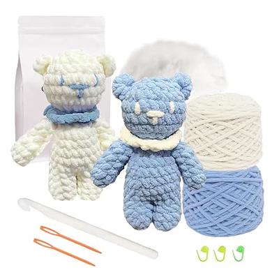 COUCHINLARY Large Bear Crochet Kit Animals DIY Crafts with Step-by-Step  Video Tutorials and Instruction Knitting Kit Stuffed Bear for Mother's Day  Gifts (Light Blue+White) - Yahoo Shopping