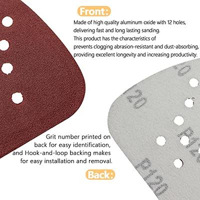 Mouse Detail Sandpaper 70Pcs 12 Hole Mouse Sander Sanding Pads for