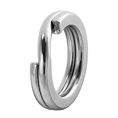 Dr.Fish 20 Pack Stainless Steel Split Ring Super Strong Hyper Flat