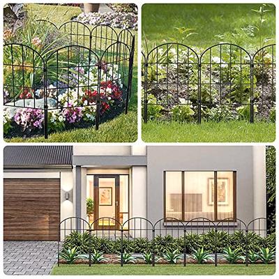 10 ft. L x 24 in. H Square Metal Garden Fence Rustproof Wire Fencing Border Decorative (10-Pack Total)