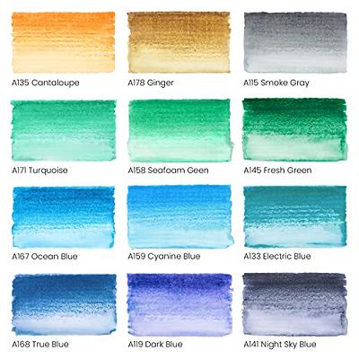 ARTEZA Real Brush Pens, Set of 12, Pastel Tones, Blendable Watercolor  Markers and 1 Water Brush, Art Supplies for School, Home, and Office