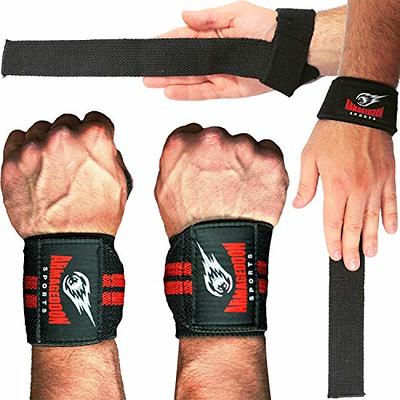 Premium Wrist Weightlifting Straps Pair + Wrist Wraps Pair + Carry