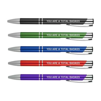 Complimentary Engraved Pen Set. Black Ink Ball Point Pens. Funny Novelty  Pens.