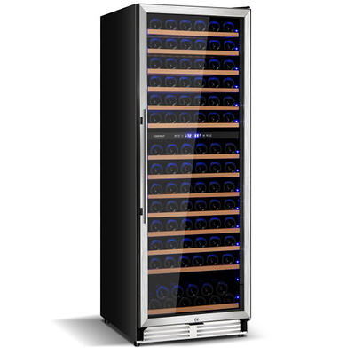 Schmecke 55-Bottle Dual Zone Freestanding Wine Cooler ,Black