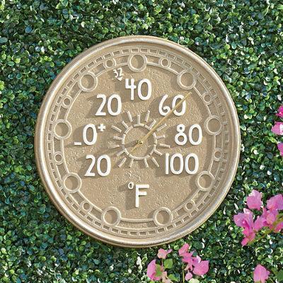 Woodland Tree Outdoor Wall Clock & Thermometer