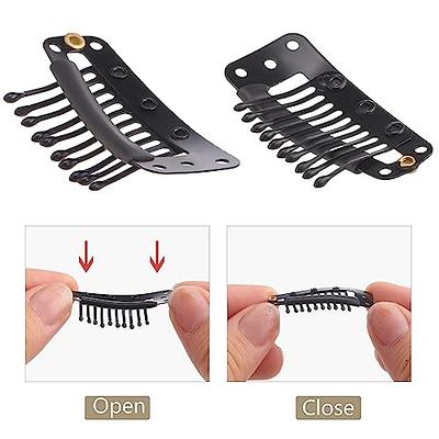 Strong Chunni Clips With Safety Pins 10-Tooth Stainless Steel Hair  Extension Clip Chunni Clips Comb Wig Clips - AliExpress