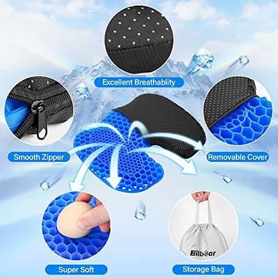 Extra Large Gel Seat Cushion, 17x17inch Double Thick Egg Gel Cushion for  Pressure Pain Relief, Breathable Wheelchair Cushion Chair Pads for Car Seat
