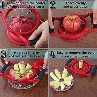 Chef Craft Stainless Steel Blade Apple Slicer, Wedger and Divider, Apple  Cutter and Corer Tool