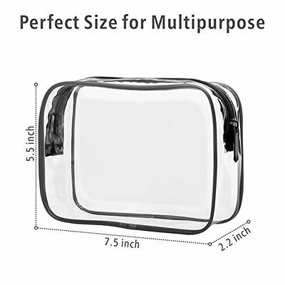 PACKISM TSA Approved Toiletry Bag - Clear Makeup Bag Waterproof Quart Size  Bag, Travel Makeup Cosmetic Bag for Women, Carry on Airport Airline