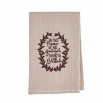 Mud Pie Waffle Weave Initial Kitchen Towel Set of 2