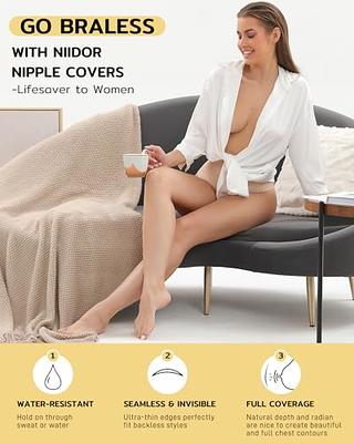 Niidor Nipple Covers, Reusable Adhesive Silicone Nipple Covers Stickers  Pasties Bras for Women, Breast Petals with Travel Case, Espresso - Yahoo  Shopping