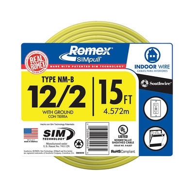 10/3 NM-B, Non-Mettalic, Sheathed Cable, Residential Indoor Wire,  Equivalent to Romex (50ft)