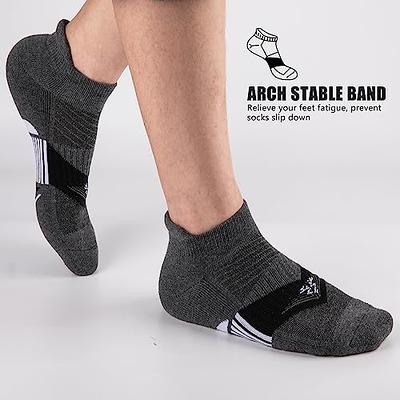 TikMox Toe Socks Grey Ankle Running Socks (3Pairs)