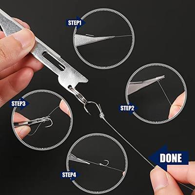 HOOK-EZE 2023 Updated Design Fishing Gear Knot Tying Tool Pack Of 2 Protect  From Fish Hooks Tie Fishing Knots Easily Cool Gadgets Ice & Fly Fishing