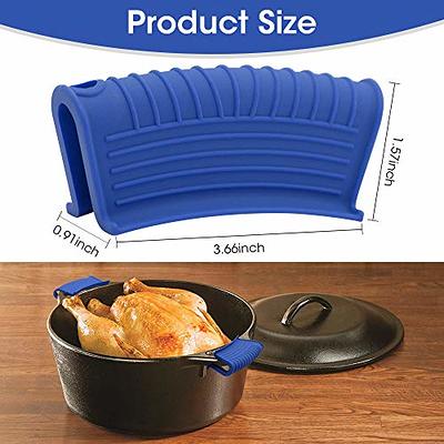 Silicone Hot Handle Holder, Potholder for Cast Iron Skillets, Rubber Pot  Handle Sleeve Heat Resistant for Frying Pans & Griddles Sleeve Grip Handle  Cover,Metal cookware Handles, Red,Black,Blue,Green 