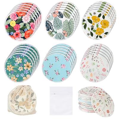 30 Pcs Reusable Breast Pads Bamboo Nursing Pads Absorbent Pads with Wet Bag  and Laundry Bag