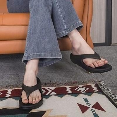 ONCAI Womens Flip Flops For Women Comfortable Leather Strap Yoga Mat  Non-Slip Women's Thong Sandal Casual Summer Beach Slippers With Arch  Support 