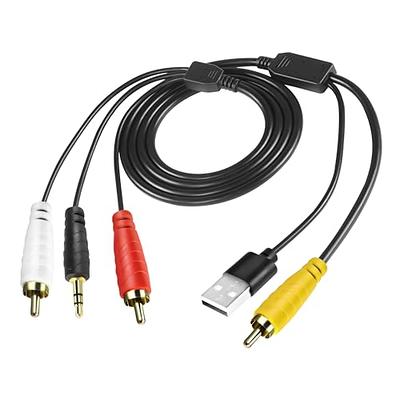 XMSJSIY Convertidor HDMI a RCA, 1080P HDMI a AV 3RCA CVBs Cable de