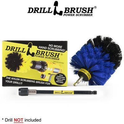 Drillbrush Small Spin Brush Pool Maintenance Set, Slide, Deck Brush, Pond Liner, Hot Tub, Spa, Pool Brush, B-L-2M-QC-DB