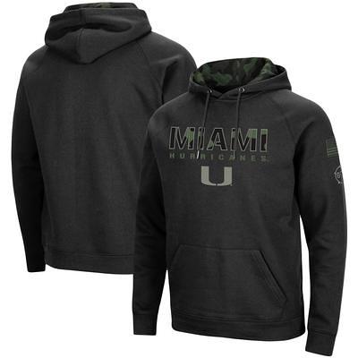 Men's Colosseum Charcoal Miami Hurricanes OHT Military Appreciation Digital  Camo Pullover Hoodie