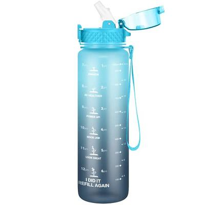 32 oz Water Bottles With Motivational Time Maker, Esgreen Big 1 liter No  Straw Water Jugs For Drinki…See more 32 oz Water Bottles With Motivational