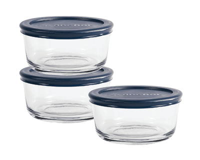 Pyrex MealBox 2.3-cup Divided Glass Food Storage Container with Blue Lid -  Yahoo Shopping