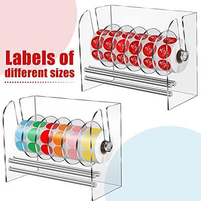 Geosar 2 Pcs Adjustable Acrylic Sticker Dispenser 3 or 6 Disks Label  Dispenser Sticker Roll Holder Sticker Holder Organizer Label Roll Holder  Label Holders for Holding Sticker Label Office and Home - Yahoo Shopping