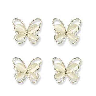 3D Cat Eye Butterfly Nail Charms,10pcs Alloy Butterfly Nail Art Charms Nail  Gems Gold Nail Charm Nail Jewels for Nail Art Rhinestones Butterfly Charms  for Nails Jewelry Accessories Women Nail Supplies 