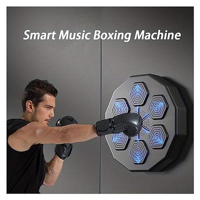 Yhzeokm Smart Music Boxing Machine with Boxing Gloves, Wall Mounted  Bluetooth LED Light Music Boxing Machine with Speed Hand Eye Reaction and