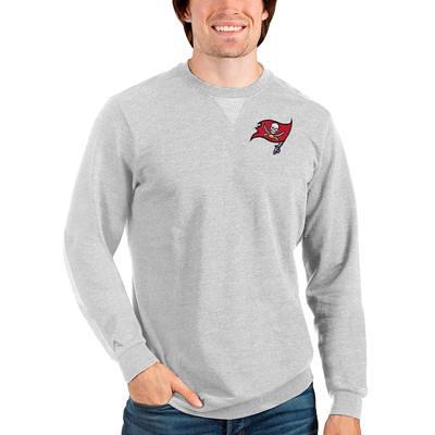 Men's Antigua White Tampa Bay Buccaneers Victory Pullover Sweatshirt Size: Small