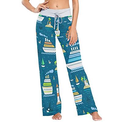  Cute Llama Cactus Women's Pajama Pants Casual