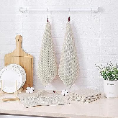 Kitinjoy 100% Cotton Kitchen Dish Cloths, 6 Pack Waffle Weave Ultra Soft  Absorbent Dish Towels for Drying Dishes Quick Drying Kitchen Towels Dish