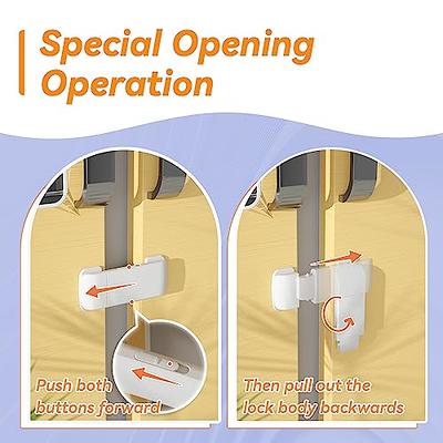 SAFELON 2 Pcs Baby Safety French Fridge Door Lock, Childproof